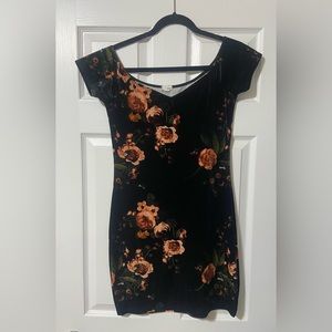Garage Floral Velour Dress